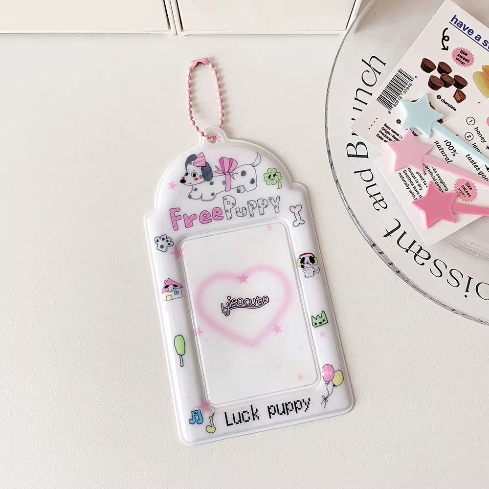 Ins Style Korea Kawaii Animal PVC Card Holders Perfect for Storing K-Pop Idol Photo Cards Display Cover 3Inch Photocard Case