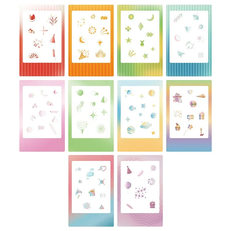 10 Pcs/Set Creative Cute Diy 3 Inch Polaroid Photo Decorative Border Stickers Small Card Decorative Stickers