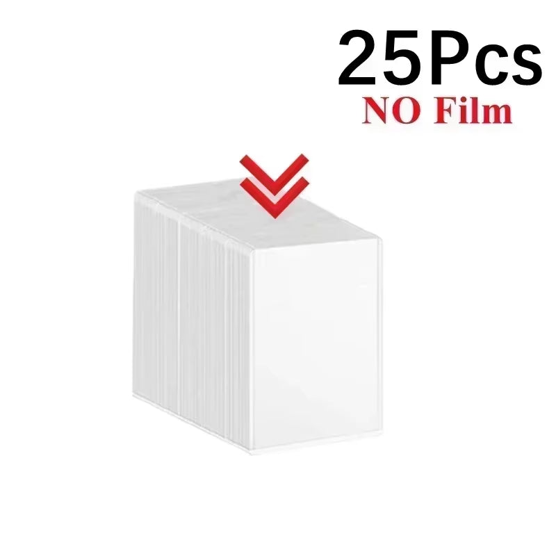 1-50PCS Transparent Korean Kpop Card Sleeve with Protective Film Clear Card Holder Idol Photo Game Card Covers 35PT