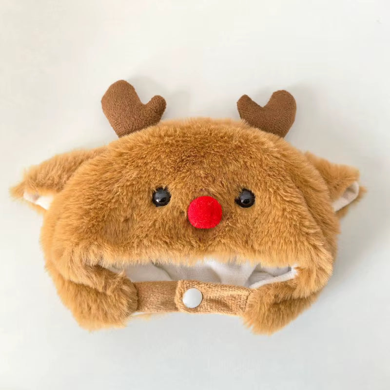 For 20Cm Cotton Idol Doll Hat Capybara/Pig/Frog/Duck Hat Cute Doll Accessories Foxes/Bee Headband Kids Girls Birthday Gifts