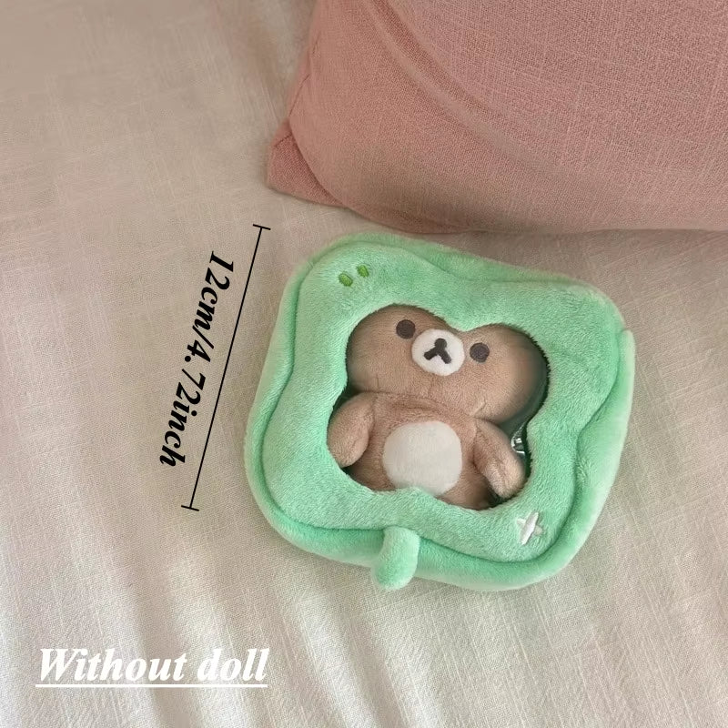 Kawaii 12Cm Plush Storage Bag Japan Style Cute Display Protective Case for Girls Creative Gift Cotton Doll Waterproof Bags 2025