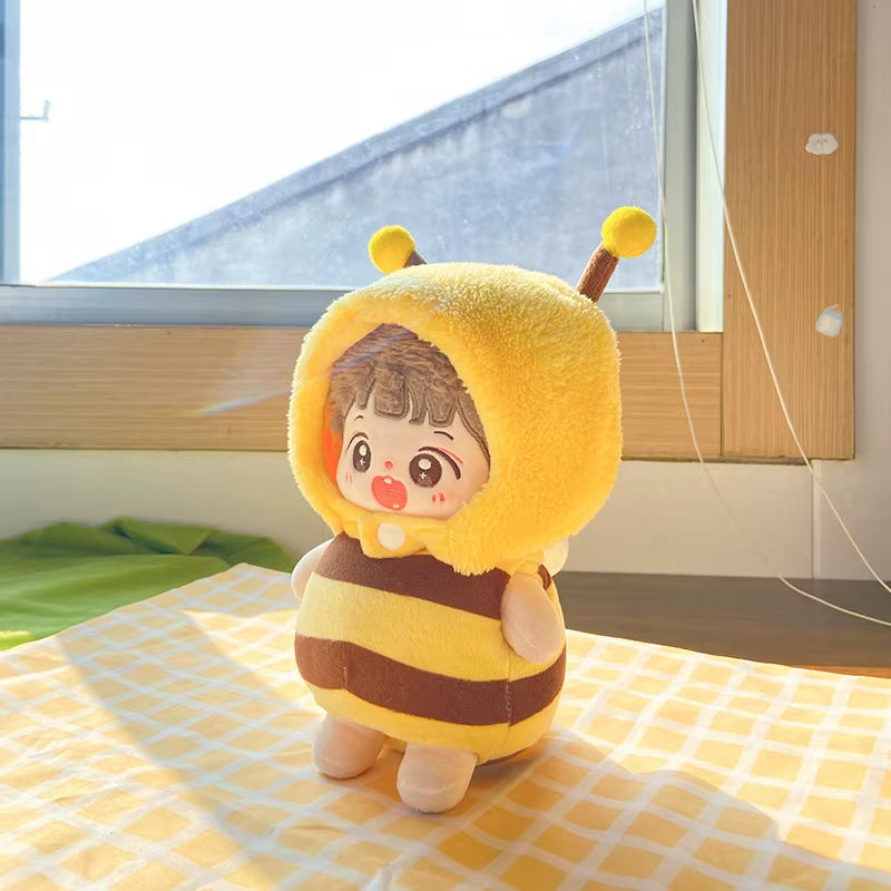For 20Cm Cotton Idol Doll Hat Capybara/Pig/Frog/Duck Hat Cute Doll Accessories Foxes/Bee Headband Kids Girls Birthday Gifts