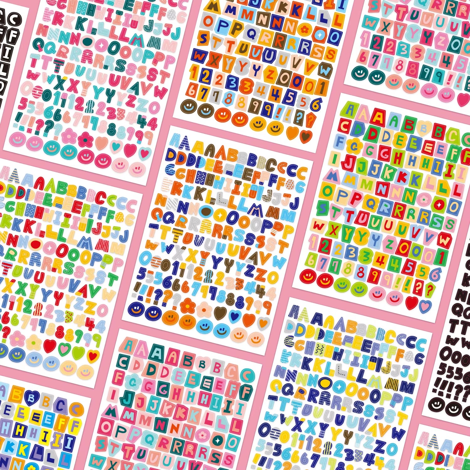 5/10Pcs Colorful Alphabet Number Sticker Waterproof DIY Hand Account Scrapbook Phone Decoration Letter Stickers