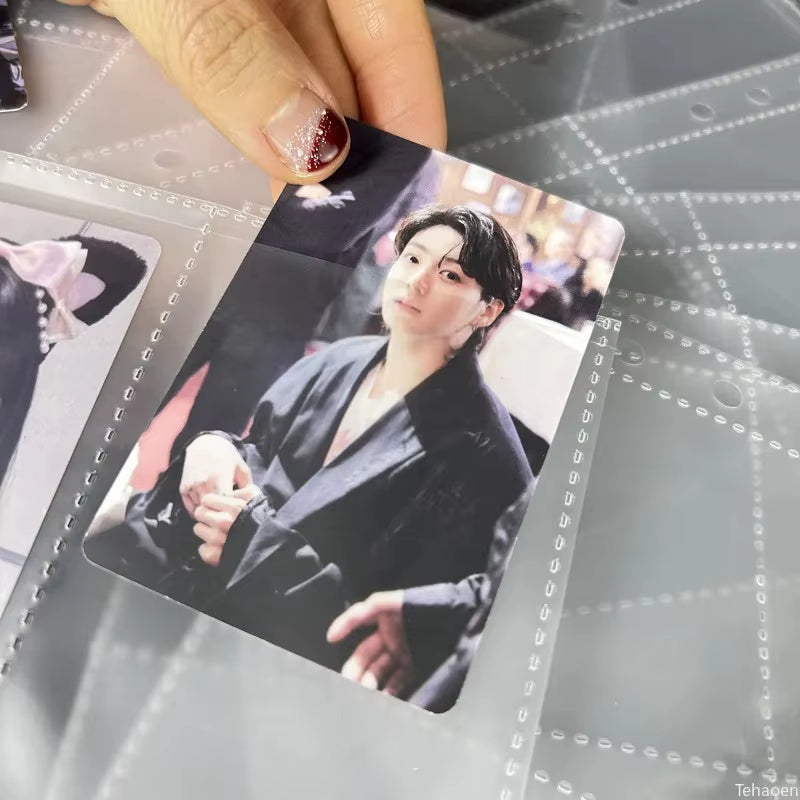 10Pcs Photocard Sleeves for 6 Ring A5 Binder, Ultra-Clear K-Pop Photocard Sleeves,Top Loading Photo Sheet Protector Collect Card