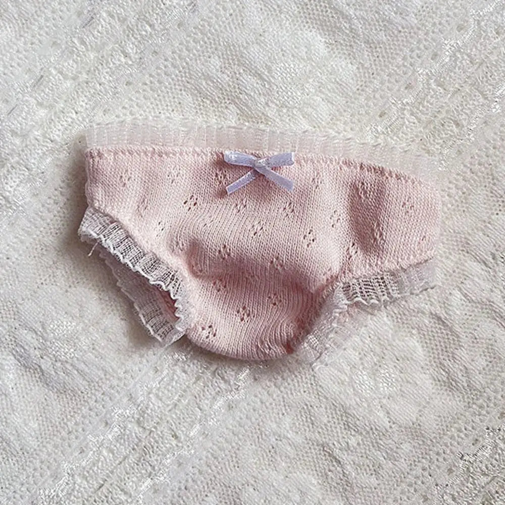 Doll Clothes Panties Lace Underwear 20Cm Cotton Underpant Knickers Clothing Accessories for 1/11 Ob11 Dolls for 1/12Bjd Doll
