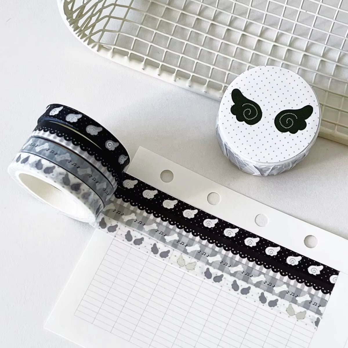 Ultra Thin Washi Tape Silver Foil 4Mm Scrapbook Tape Washi Tape Stickers Border Stripes Basic Journal Decor
