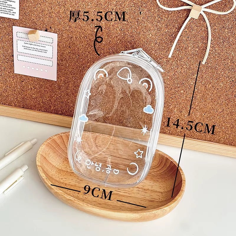 Small Doll Storage Bag Outdoor Doll Bag Waterproof Portable Carrying Case PVC Clear Doll Hanging Display Bag Dust Drying Bag