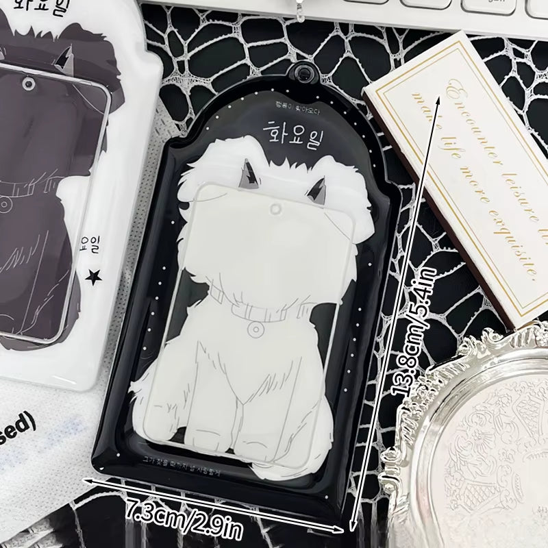 Cute Strawberry Card Holder 3 Inch Sweet Pink Kpop Photocard Holder Idol Photo Card Protective Sleeves Couple Photo Dispaly Case