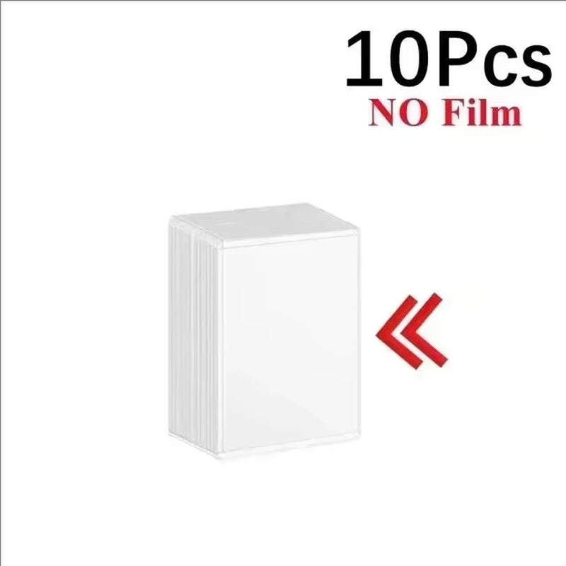 1-50PCS Transparent Korean Kpop Card Sleeve with Protective Film Clear Card Holder Idol Photo Game Card Covers 35PT