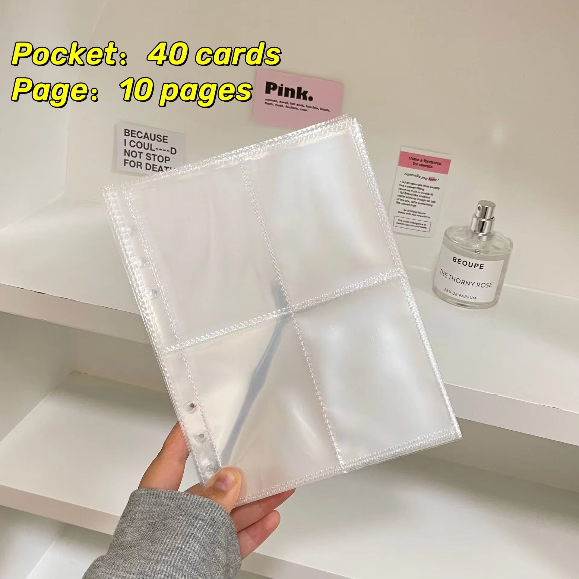 10Pcs Photocard Sleeves for 6 Ring A5 Binder, Ultra-Clear K-Pop Photocard Sleeves,Top Loading Photo Sheet Protector Collect Card