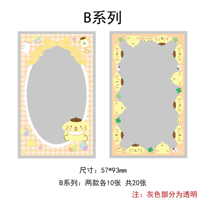 20Pcs/Lot Cute Japanese Cartoon Characters Kpop Photo Card Holder Idol Laser Photo Protective Display Sleeves Kawaii Stationery