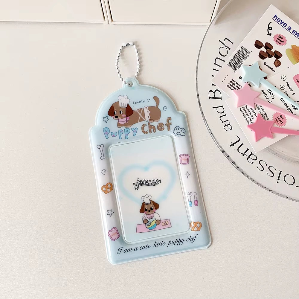 Ins Style Korea Kawaii Animal PVC Card Holders Perfect for Storing K-Pop Idol Photo Cards Display Cover 3Inch Photocard Case