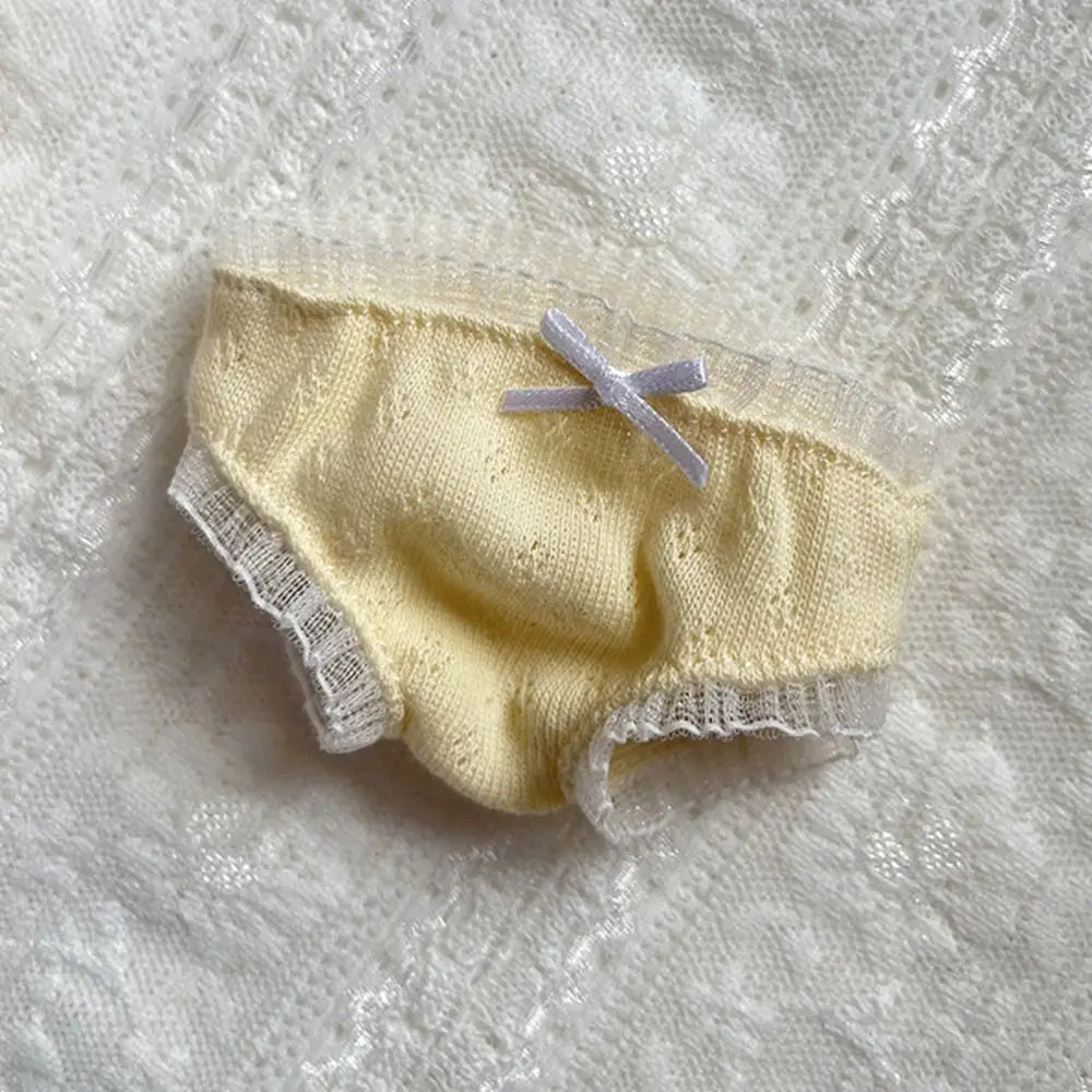 Doll Clothes Panties Lace Underwear 20Cm Cotton Underpant Knickers Clothing Accessories for 1/11 Ob11 Dolls for 1/12Bjd Doll