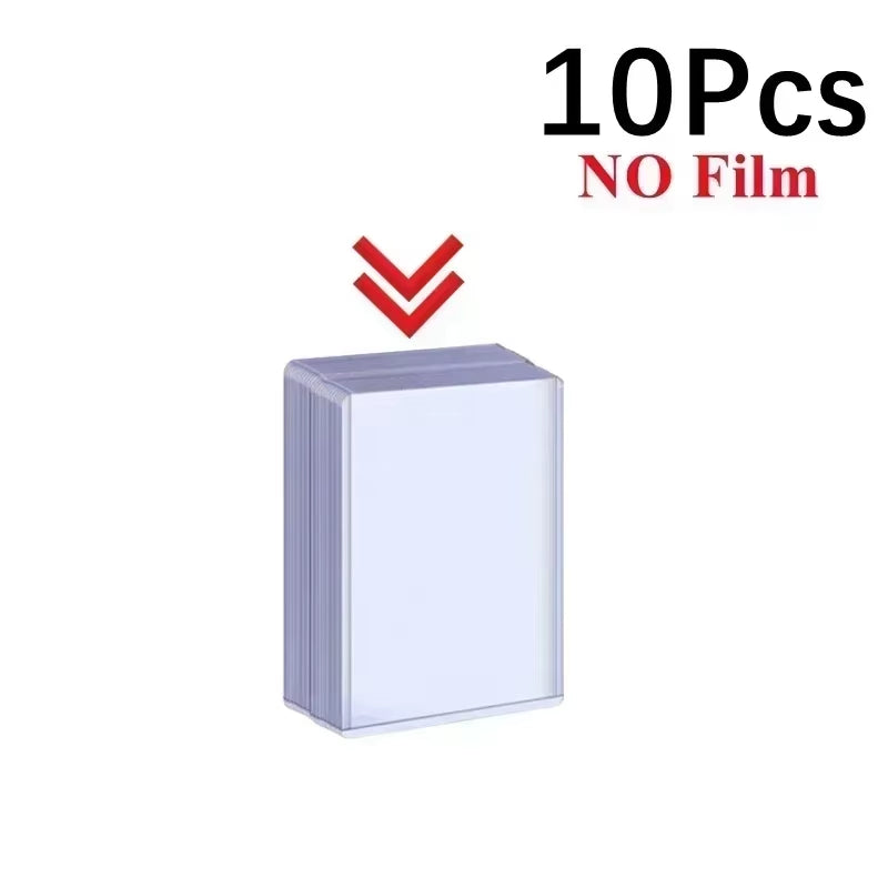 1-50PCS Transparent Korean Kpop Card Sleeve with Protective Film Clear Card Holder Idol Photo Game Card Covers 35PT