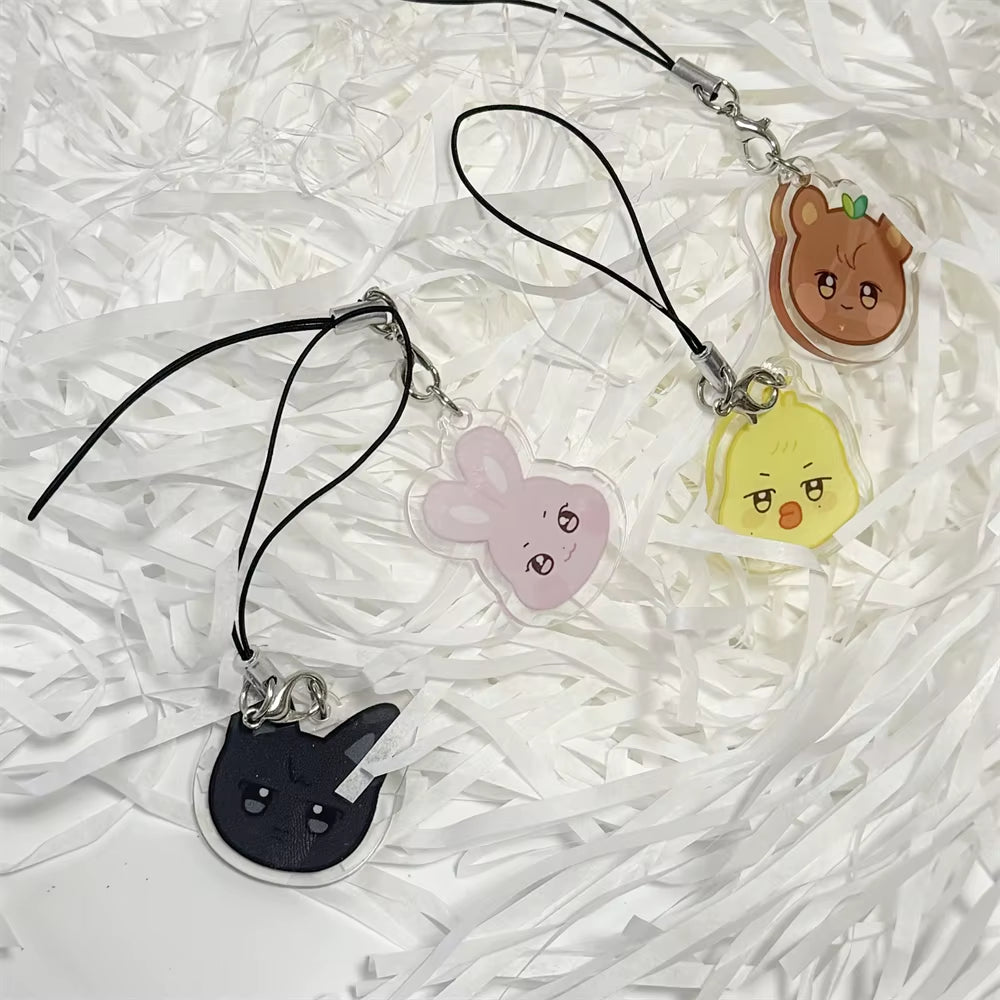 8PCS/SET KPOP ATEEZ Aniteez Inspired Pendant Phone Accessories Keychain/Keyring