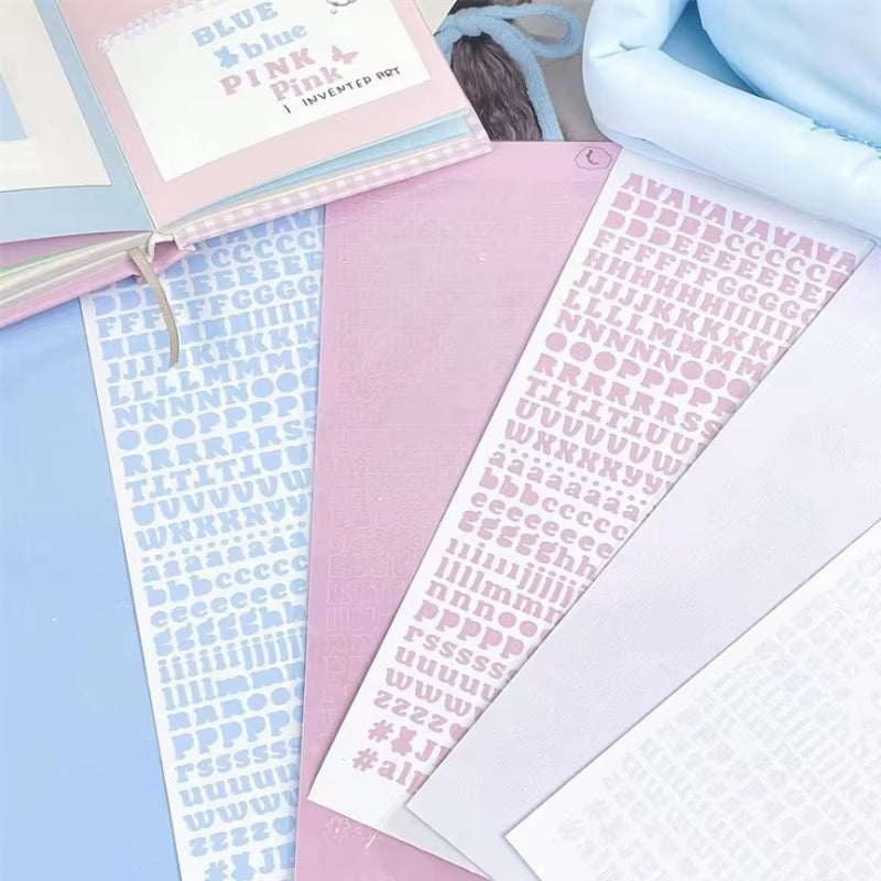 3Pcs/Set INS Korean Letter Series Scrapbook Sticker DIY Decor Kpop Photocard Stationery Journaling Sticker Cute Student Supplies