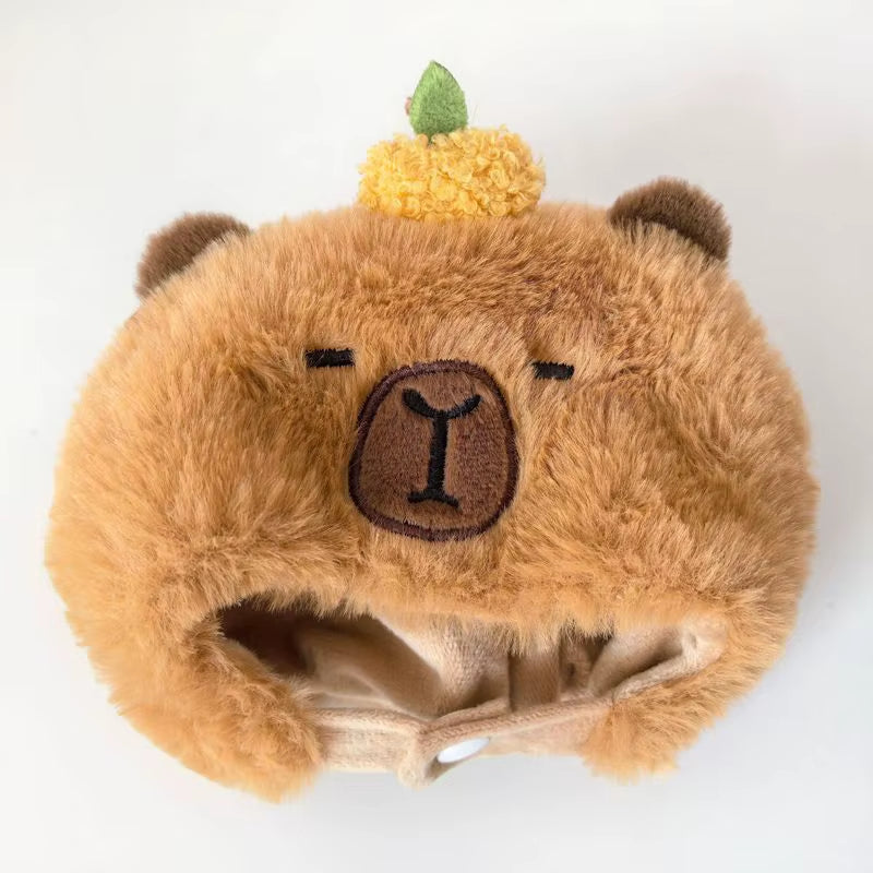 For 20Cm Cotton Idol Doll Hat Capybara/Pig/Frog/Duck Hat Cute Doll Accessories Foxes/Bee Headband Kids Girls Birthday Gifts