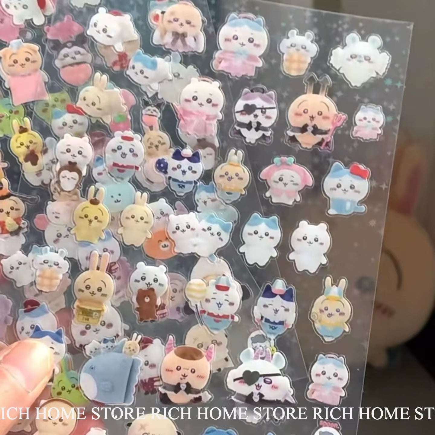 4 PCS Kawaii Mini Cartoon Waterproof Kawaii Stickers Pack Anime Accessories