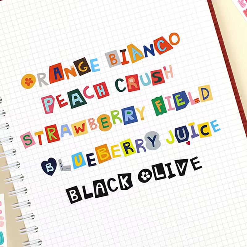 5/10Pcs Colorful Alphabet Number Sticker Waterproof DIY Hand Account Scrapbook Phone Decoration Letter Stickers