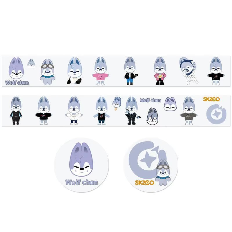 Cartoon Character and Cute Paper Tape Accounting Stickers Decoration Stickers