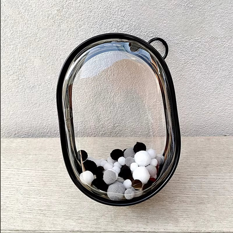 Small Doll Storage Bag Outdoor Doll Bag Waterproof Portable Carrying Case PVC Clear Doll Hanging Display Bag Dust Drying Bag