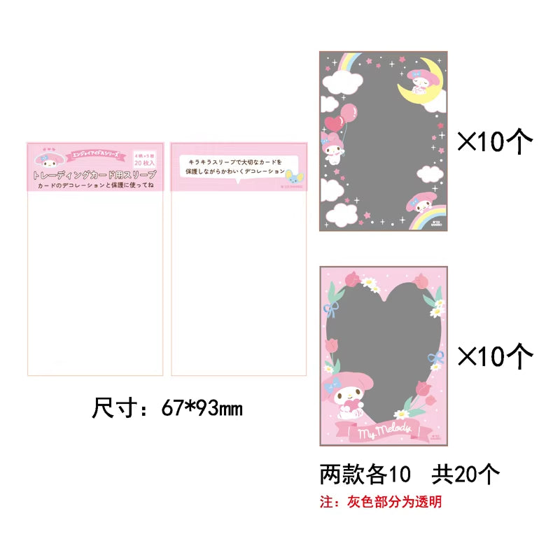 20Pcs/Lot Cute Japanese Cartoon Characters Kpop Photo Card Holder Idol Laser Photo Protective Display Sleeves Kawaii Stationery