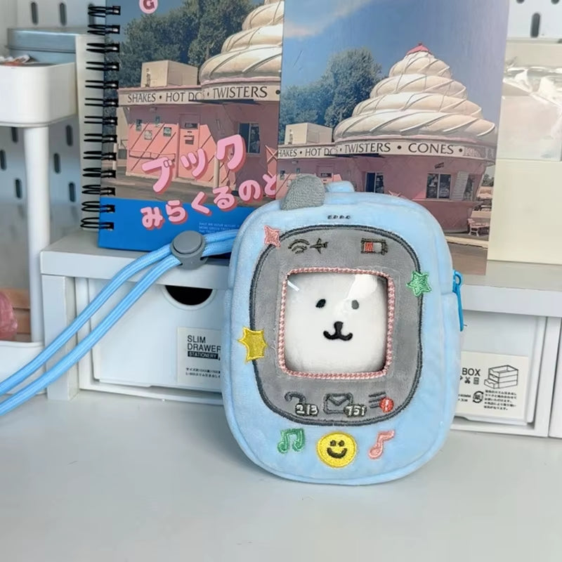 Cartoon Plush Doll Display Bag Dustproof Storage Bag for 10Cm Cotton Doll Phone Shape Halterneck Bag Doll Accessories