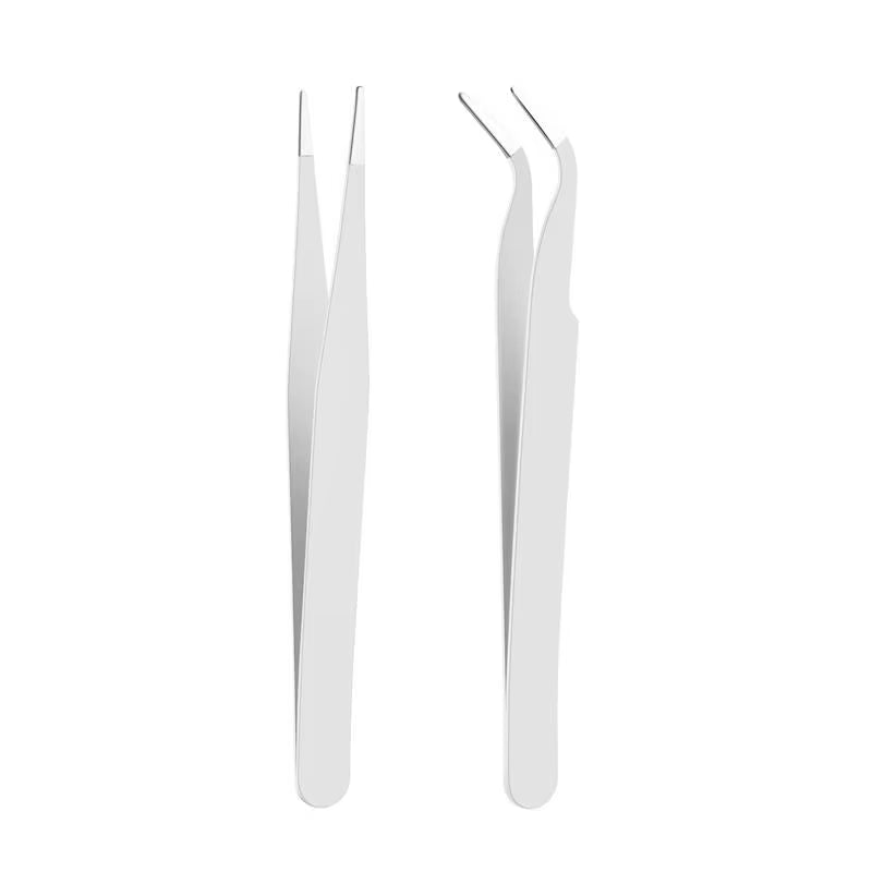 Stainless Steel Tweezers Scrapbook Sticker Tape Picking Straight Head Elbow Tweezers DIY Junk Journal Album Crafts Supplies