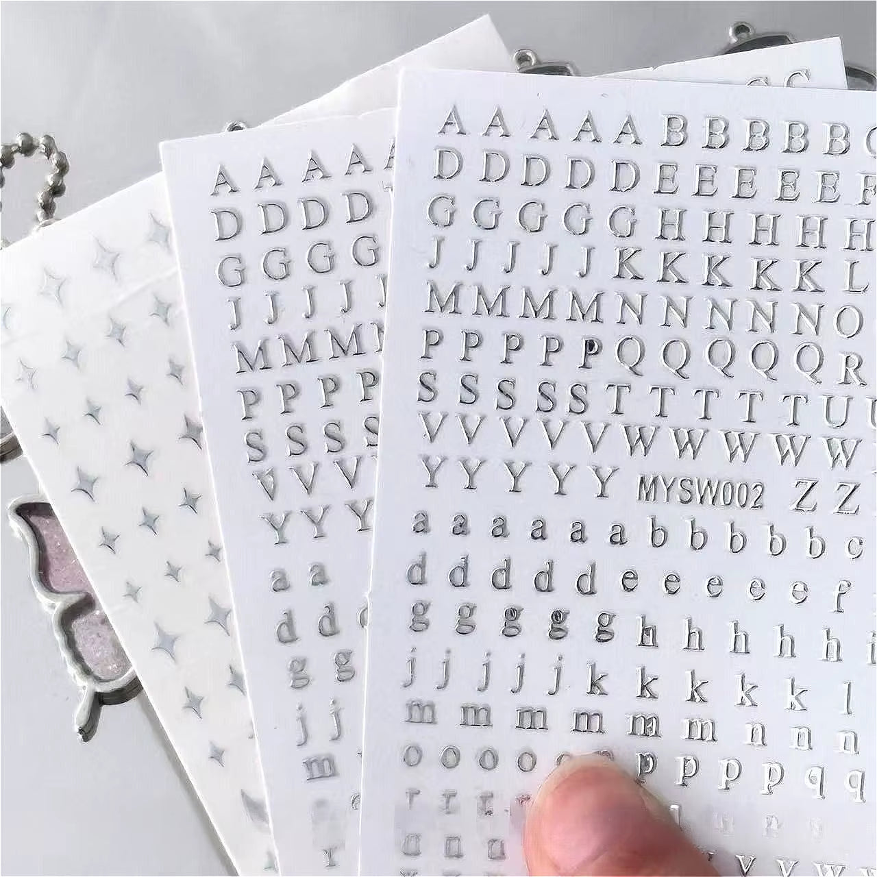3/6Pcs 3D Multicolour Alphabet Sticker DIY Scrapbook Kpop Toploader Deco Stickers Letter Art Decals Stickers Stationery
