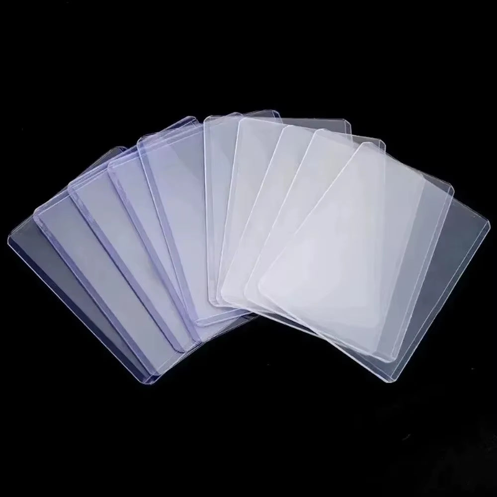 1-50PCS Transparent Korean Kpop Card Sleeve with Protective Film Clear Card Holder Idol Photo Game Card Covers 35PT