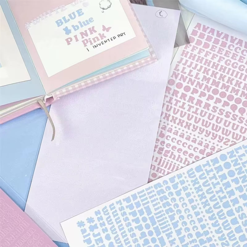 3Pcs/Set INS Korean Letter Series Scrapbook Sticker DIY Decor Kpop Photocard Stationery Journaling Sticker Cute Student Supplies