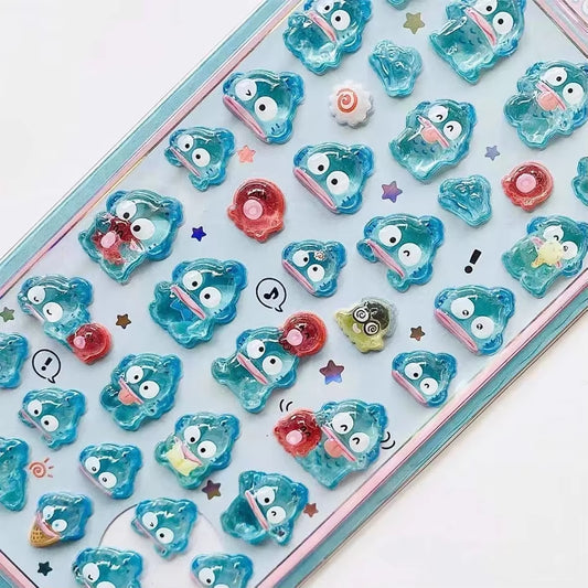 3D Resin Stickers Cute Anime Character Themed DIY Scrapbooking Decoration Gifts Collectible Toys