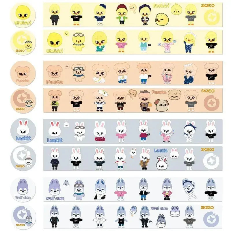 Cartoon Character and Cute Paper Tape Accounting Stickers Decoration Stickers