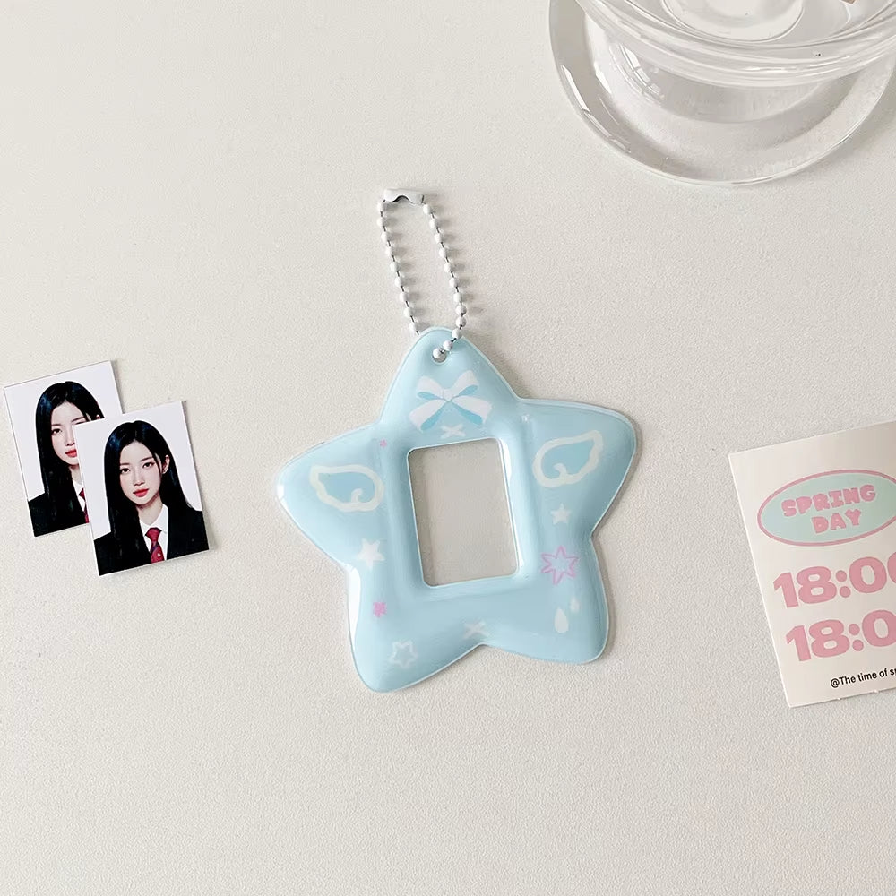Ins Style Cute Star Shaped 2 Inch Mini Photo Card Holder K-Pop Idol Photo Sticker Holder Goo Card Decoration Holder