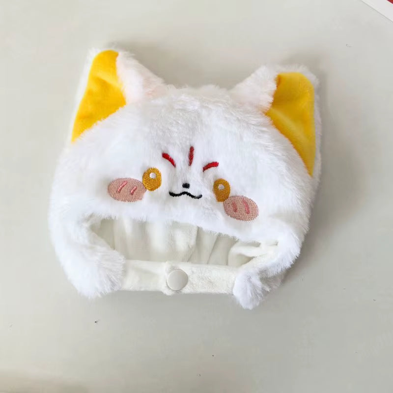 For 20Cm Cotton Idol Doll Hat Capybara/Pig/Frog/Duck Hat Cute Doll Accessories Foxes/Bee Headband Kids Girls Birthday Gifts