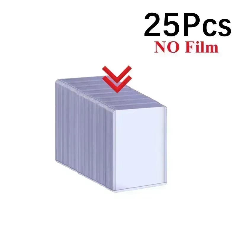 1-50PCS Transparent Korean Kpop Card Sleeve with Protective Film Clear Card Holder Idol Photo Game Card Covers 35PT