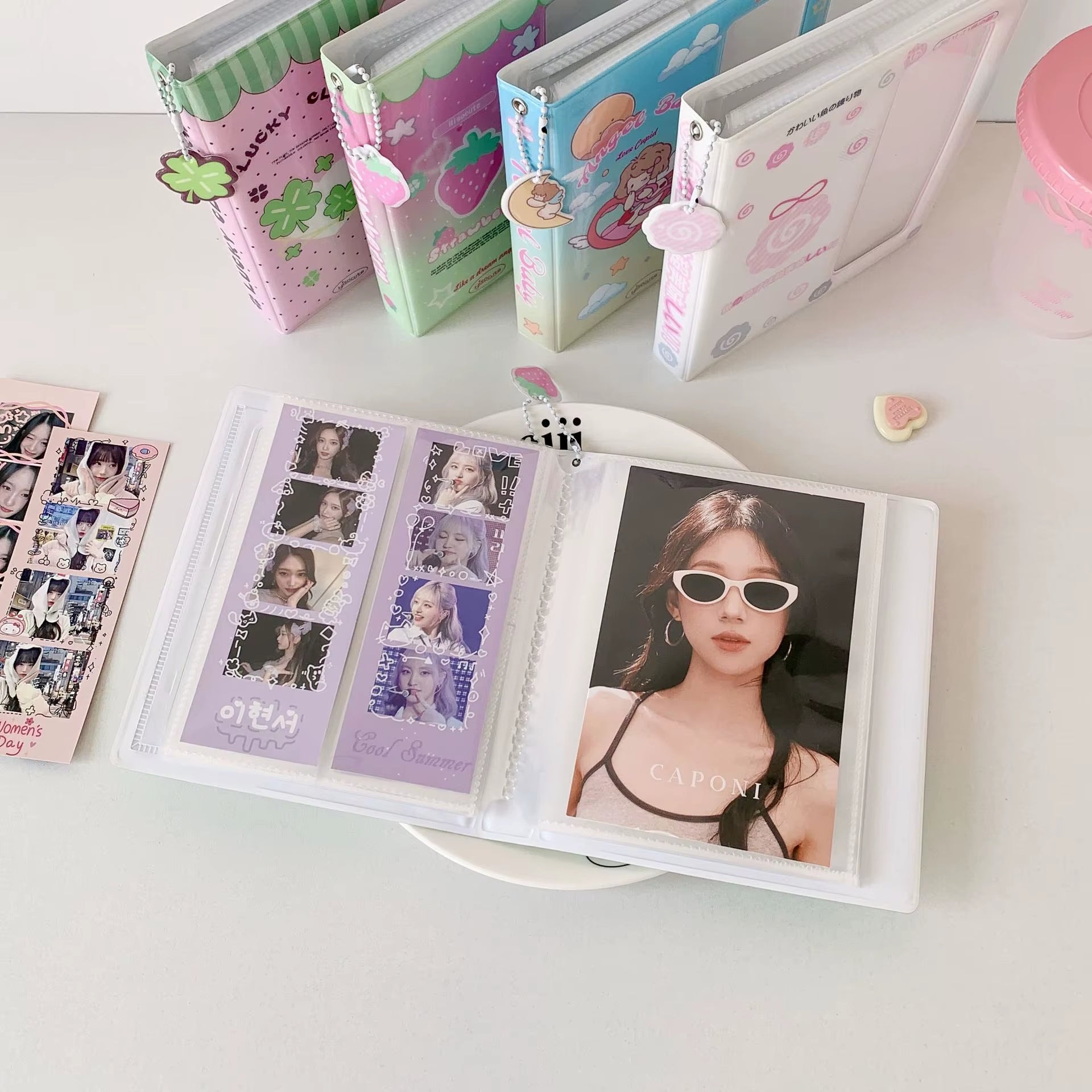 INS Style Korean Cartoon Life 4 Cut Album 6-Inch Postcard Storage Book Photo Sticker Album Polaroid Photo Collectors Album