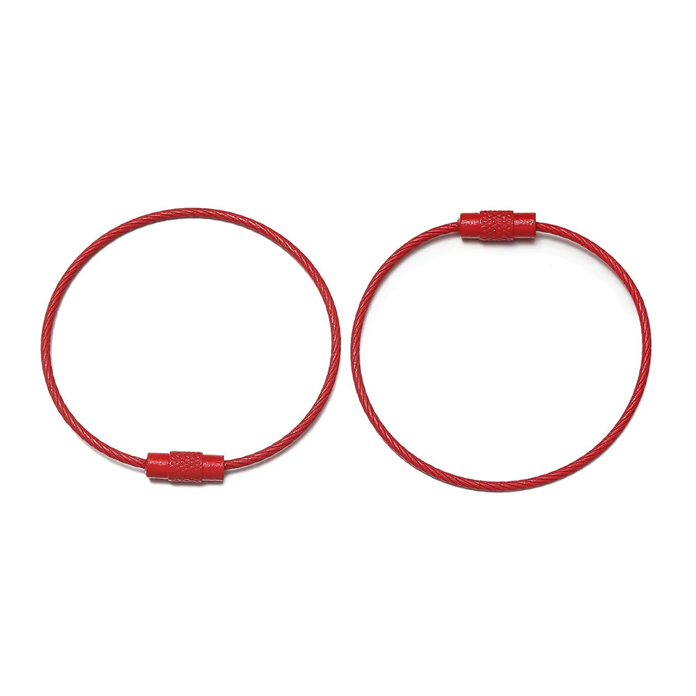 10Pcs/Lot 50Mm Iron Key Ring Colorful Keychain Rings Screw Lock for Jewelry Making Keychain DIY Findings