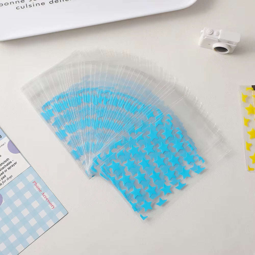 50Pcs Star Transparent Photocard Protect Cover Kpop Papeleria Small Thing Organzier Pouch Card Holders