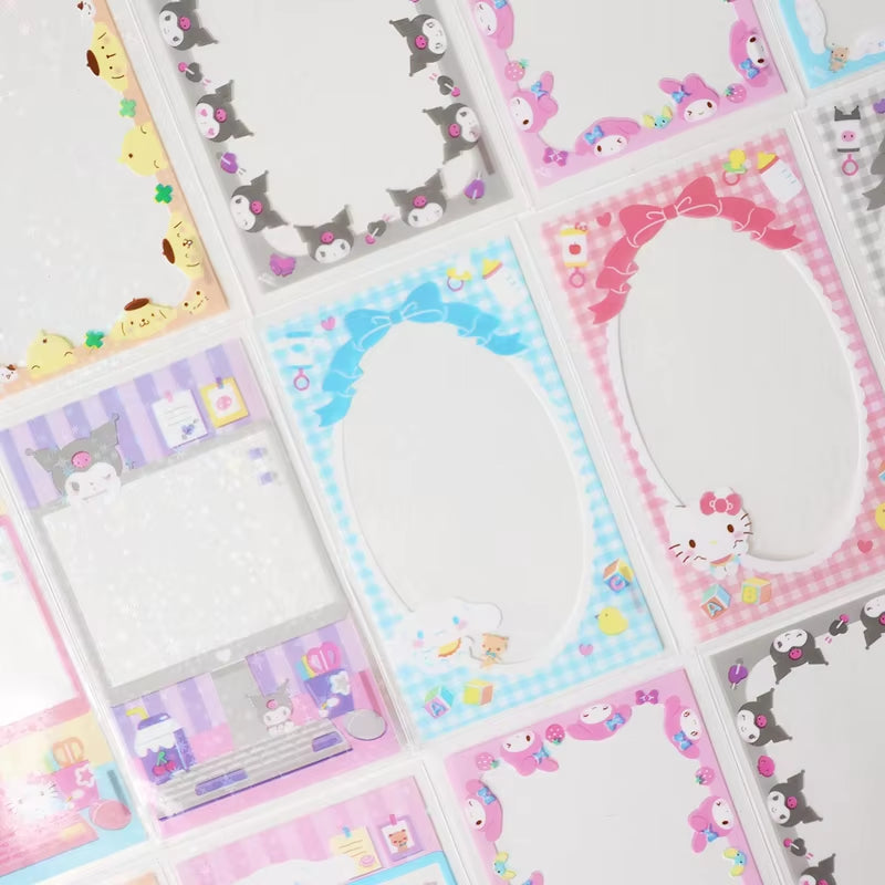 20Pcs/Lot Cute Japanese Cartoon Characters Kpop Photo Card Holder Idol Laser Photo Protective Display Sleeves Kawaii Stationery