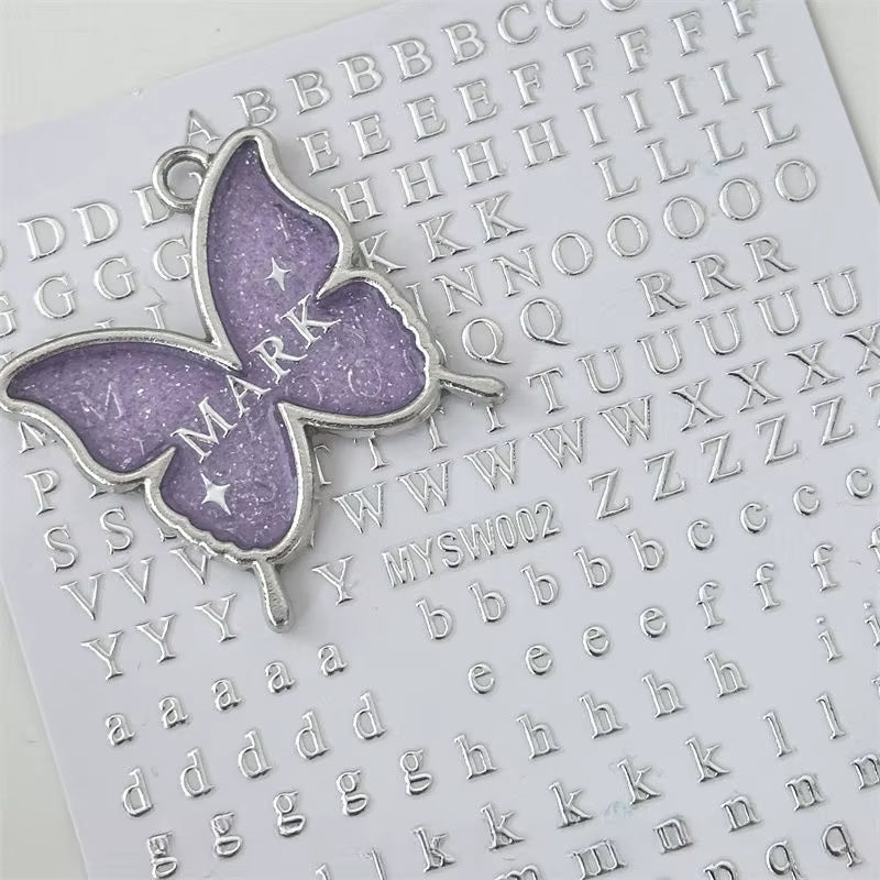 3/6Pcs 3D Multicolour Alphabet Sticker DIY Scrapbook Kpop Toploader Deco Stickers Letter Art Decals Stickers Stationery