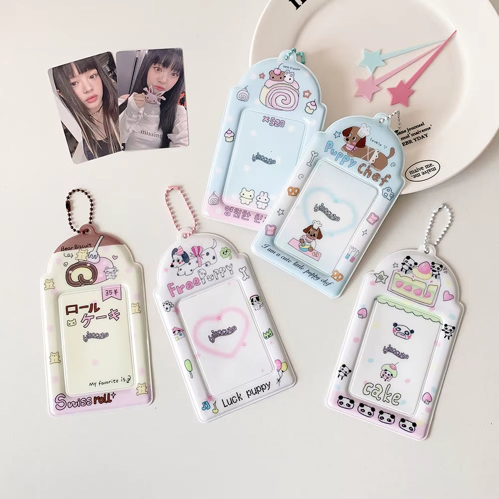 Ins Style Korea Kawaii Animal PVC Card Holders Perfect for Storing K-Pop Idol Photo Cards Display Cover 3Inch Photocard Case