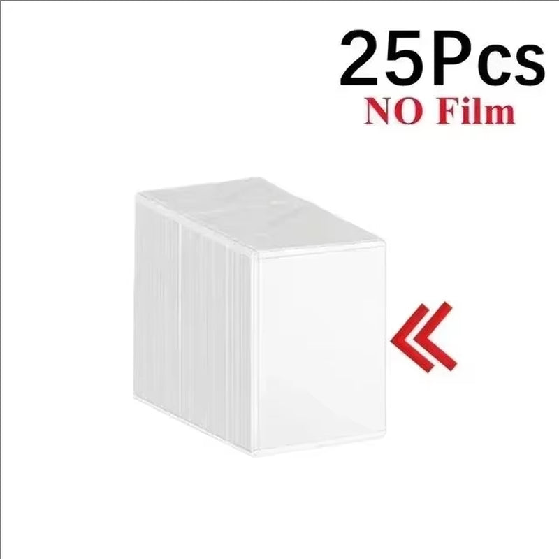 1-50PCS Transparent Korean Kpop Card Sleeve with Protective Film Clear Card Holder Idol Photo Game Card Covers 35PT