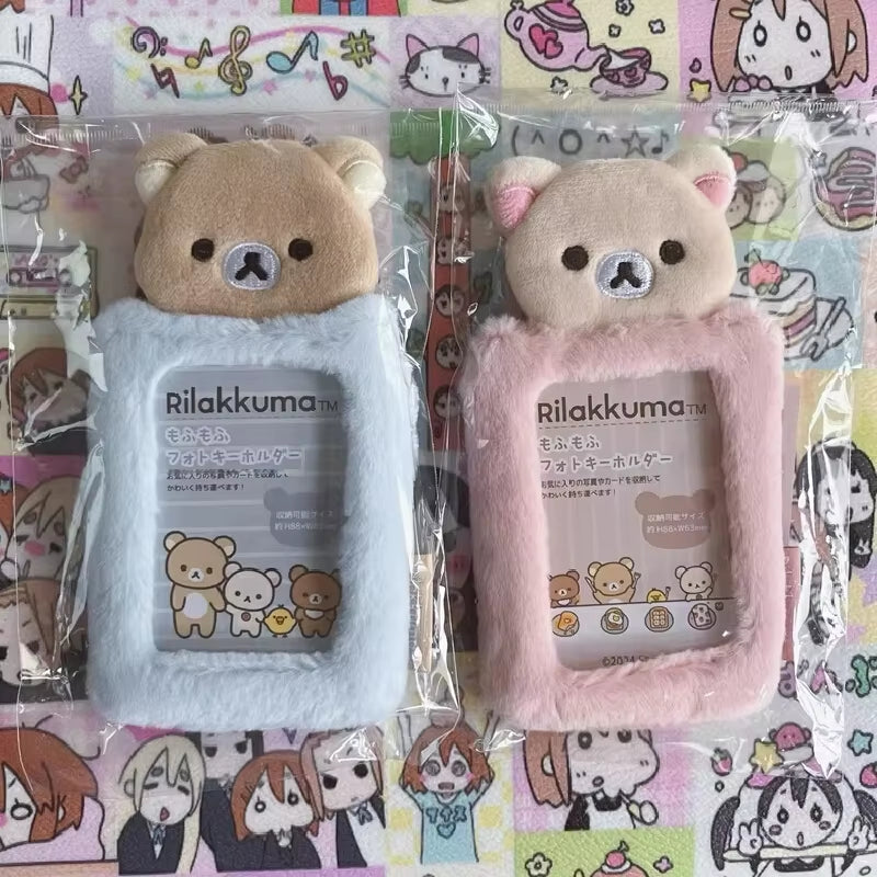 Rilakkuma Japanese Cute Cartoon Student Id Photo Rice Card Protective Cover High Beauty Cartoon Peripheral Card Set Gift