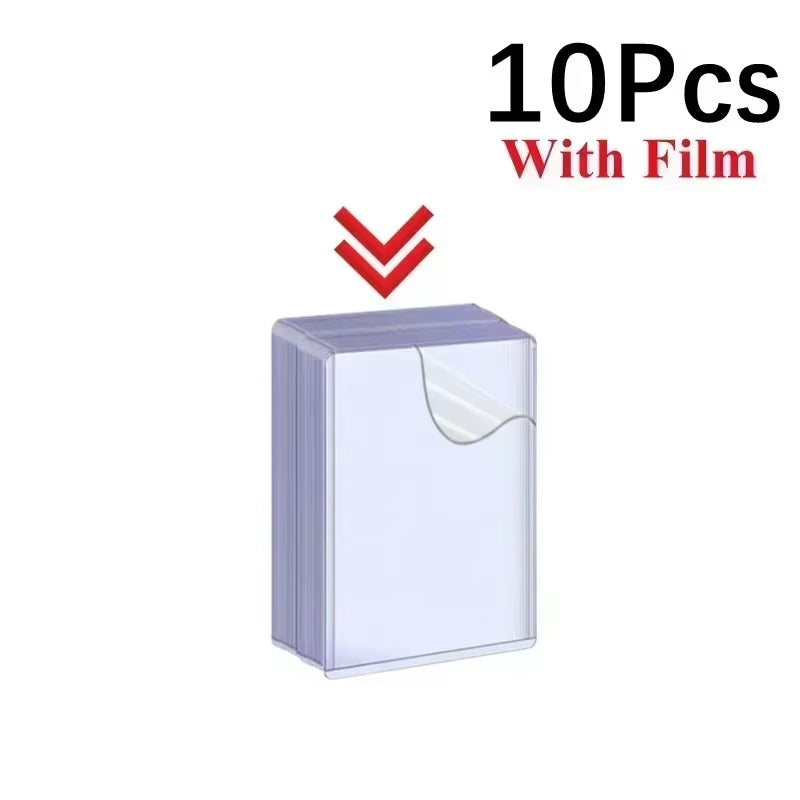 1-50PCS Transparent Korean Kpop Card Sleeve with Protective Film Clear Card Holder Idol Photo Game Card Covers 35PT