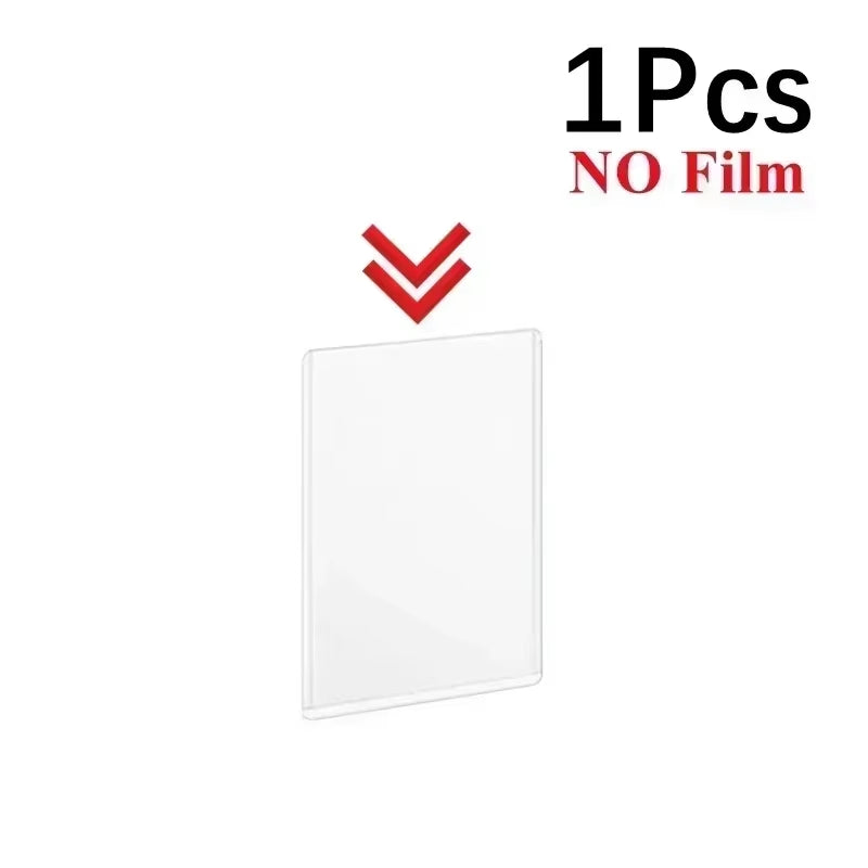 1-50PCS Transparent Korean Kpop Card Sleeve with Protective Film Clear Card Holder Idol Photo Game Card Covers 35PT