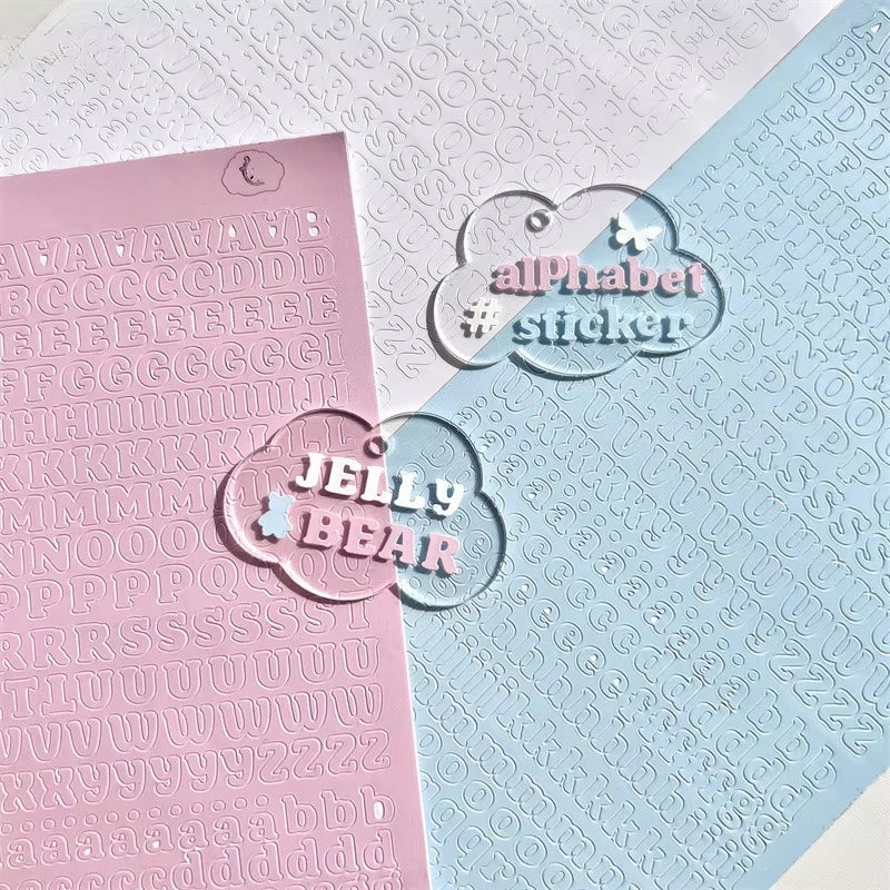 3Pcs/Set INS Korean Letter Series Scrapbook Sticker DIY Decor Kpop Photocard Stationery Journaling Sticker Cute Student Supplies