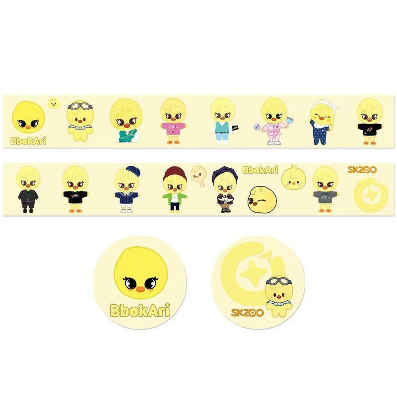 Cartoon Character and Cute Paper Tape Accounting Stickers Decoration Stickers