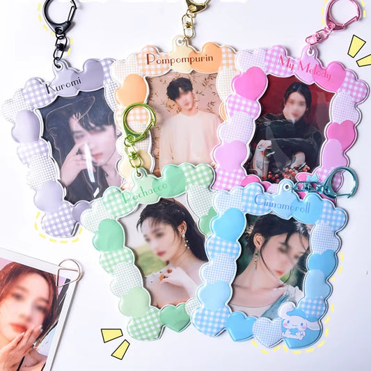 Sanrio Inspired Photocard Holder! Id Card Holder Keychain/keyring bag charm