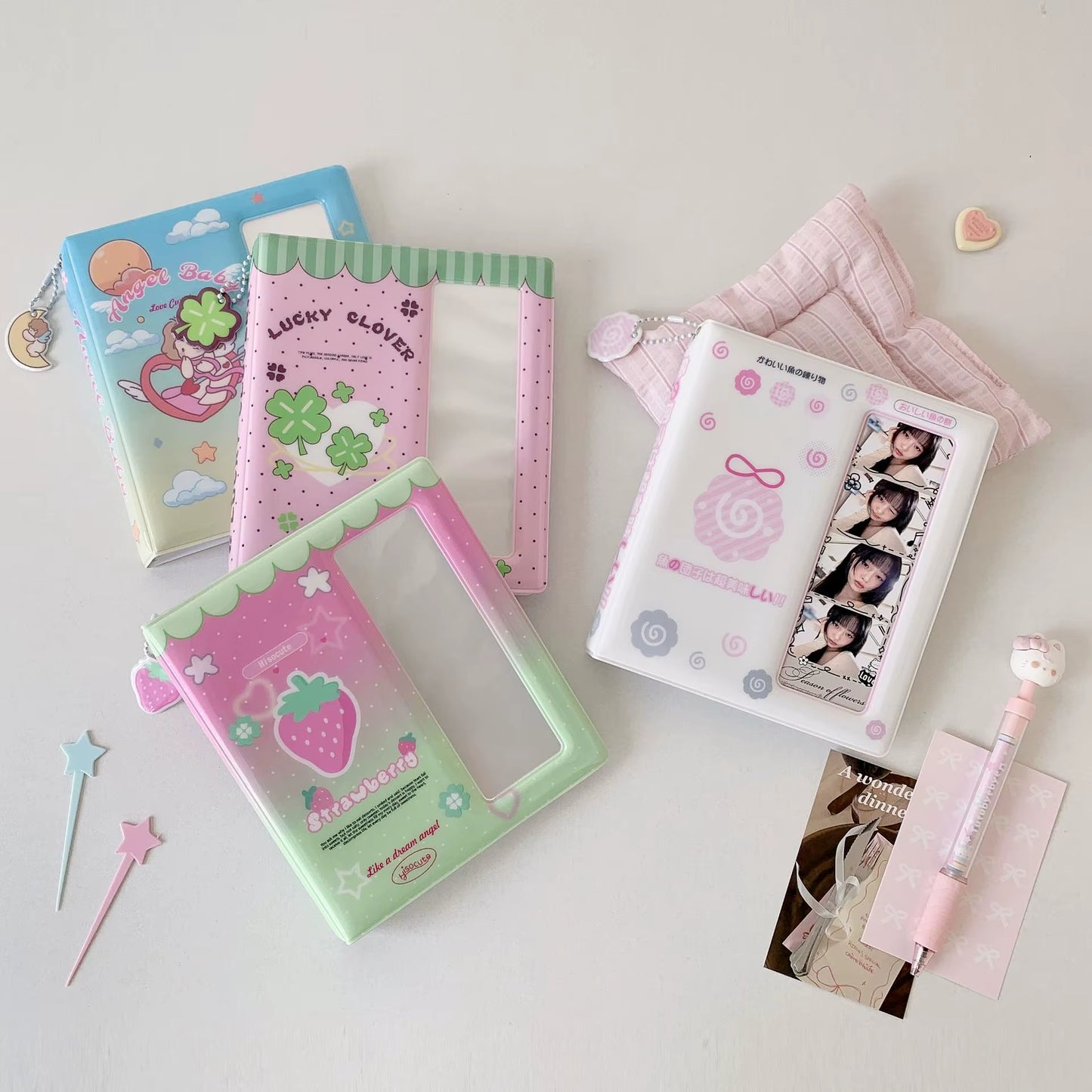 INS Style Korean Cartoon Life 4 Cut Album 6-Inch Postcard Storage Book Photo Sticker Album Polaroid Photo Collectors Album